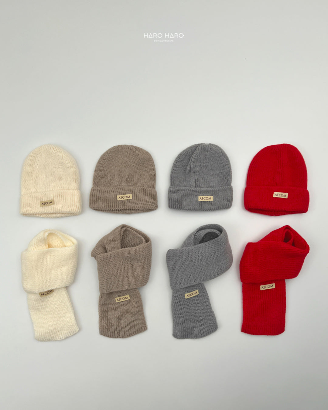 Point Beanie + Muffler-HAROHARO-56