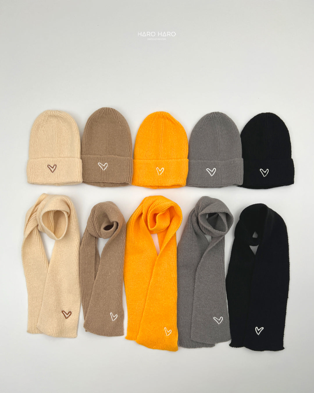 Love Beanie + Muffler-HAROHARO-55