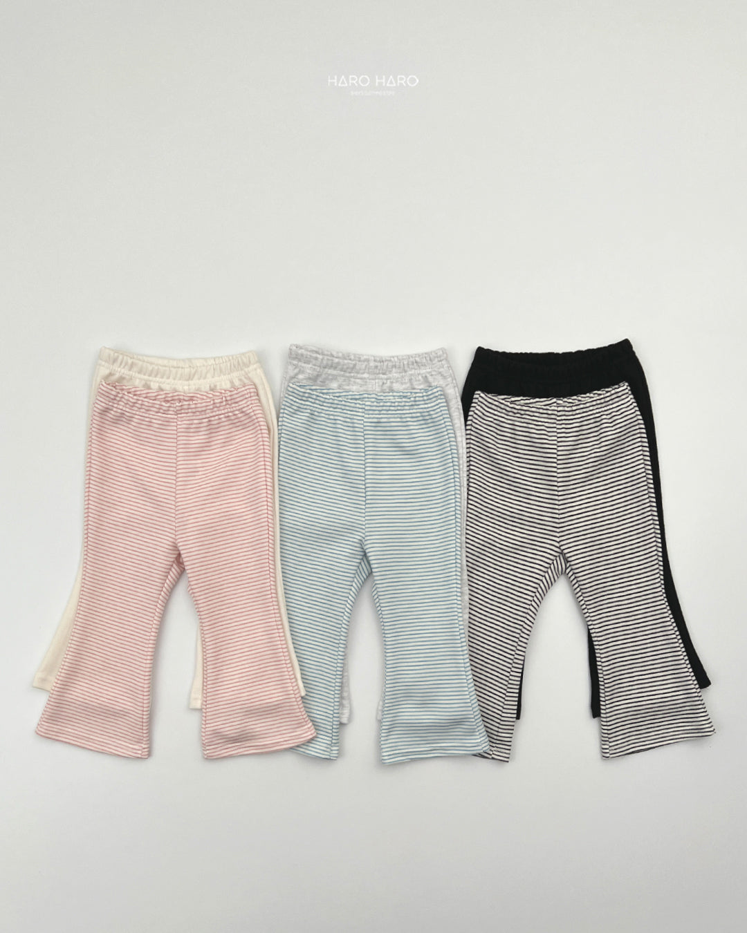 Choux Cream Bootcut Pants-HAROHARO-25