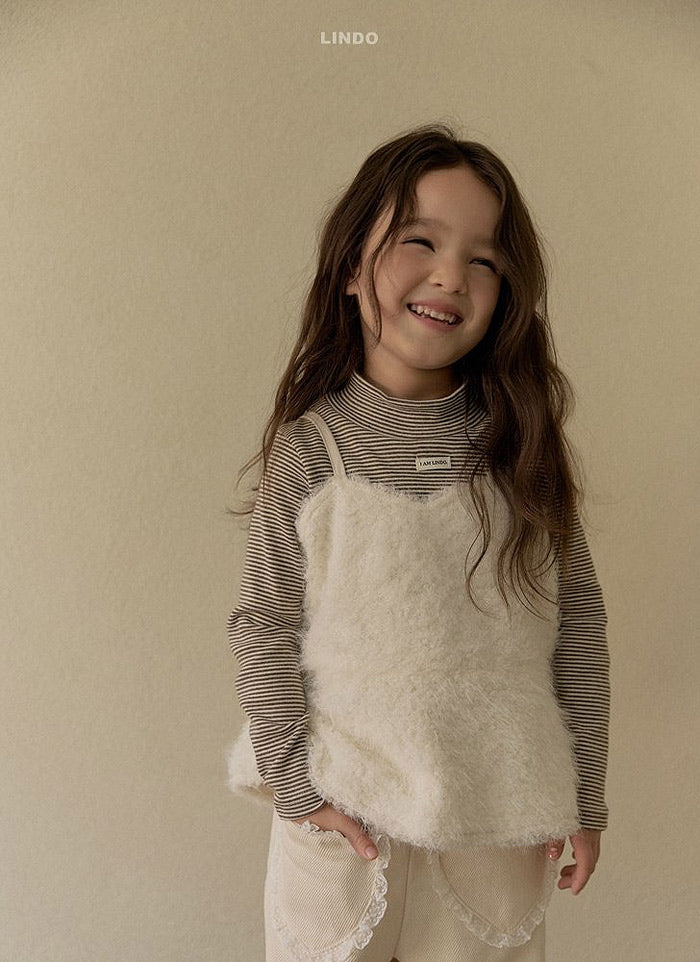 ｜即納｜honey fur camisole blouse-LINDO