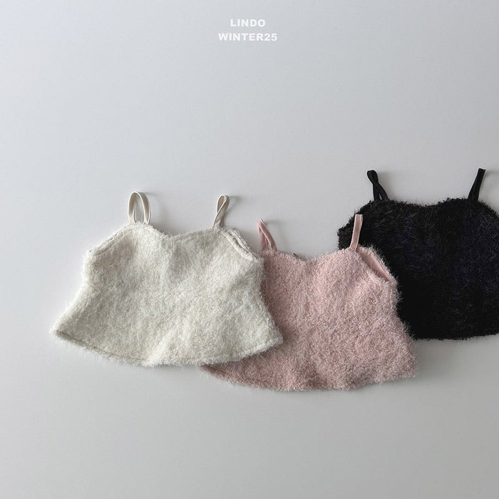 ｜即納｜honey fur camisole blouse-LINDO