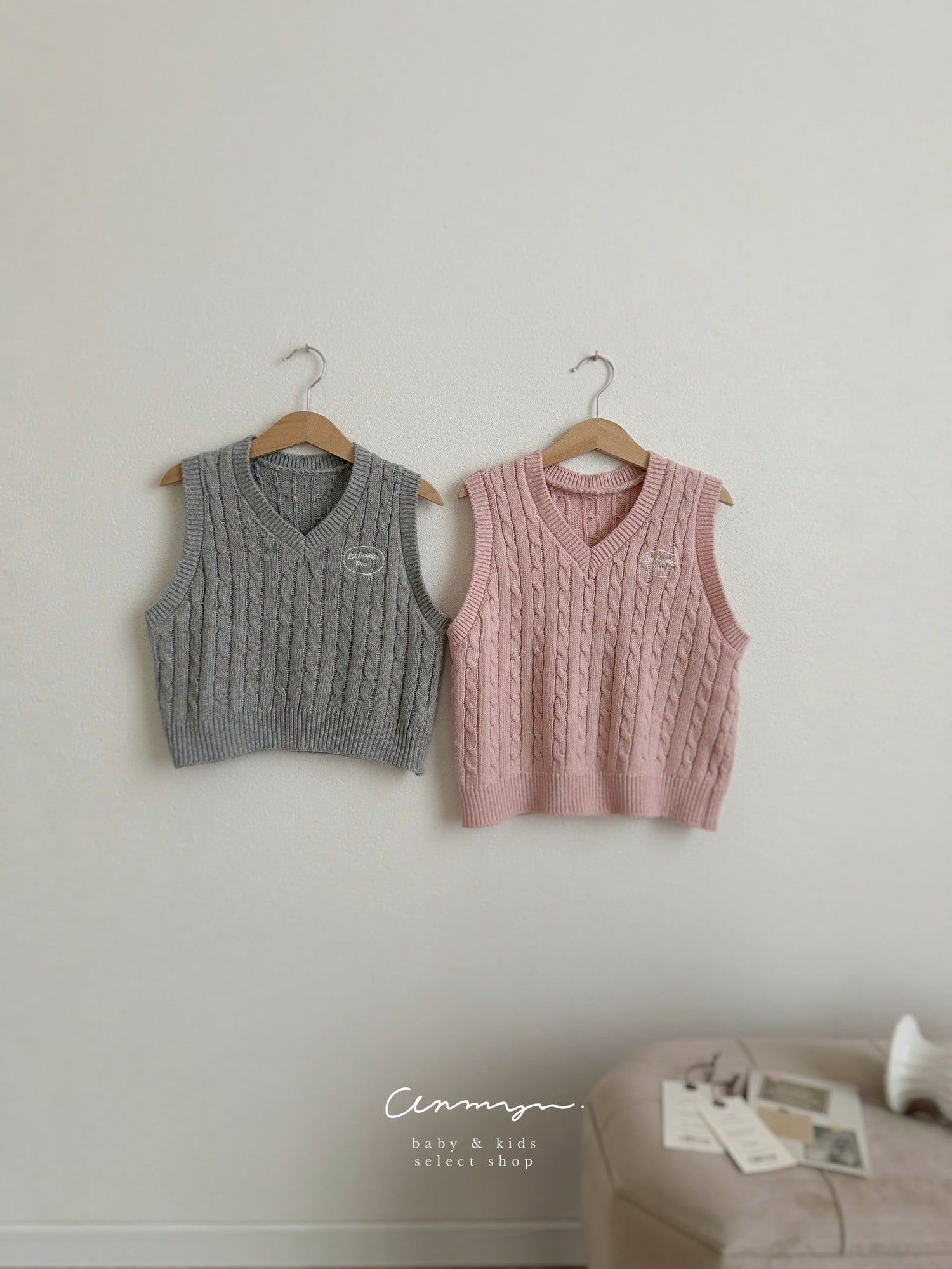 ｜即納｜ nuance knit vest