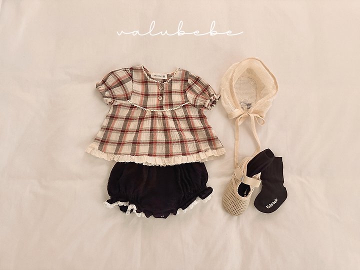 check check puff blouse-valubebe-68
