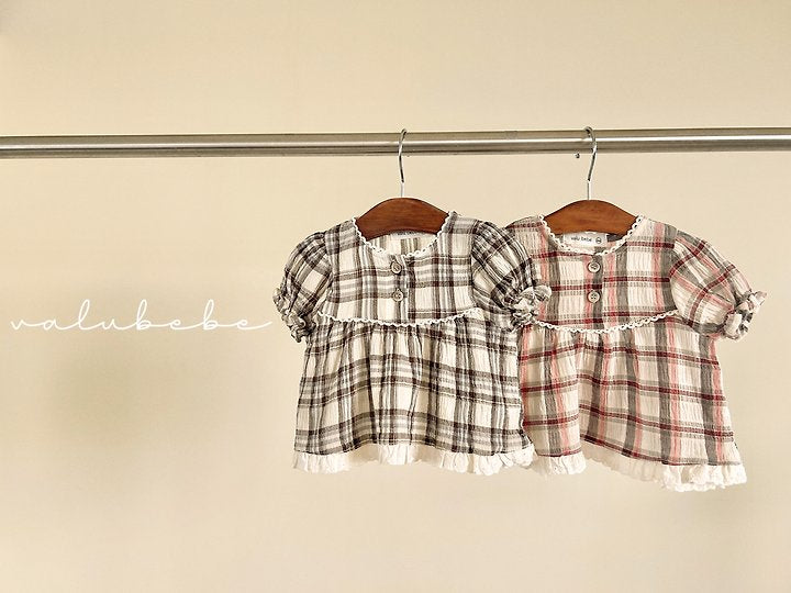 check check puff blouse-valubebe-68