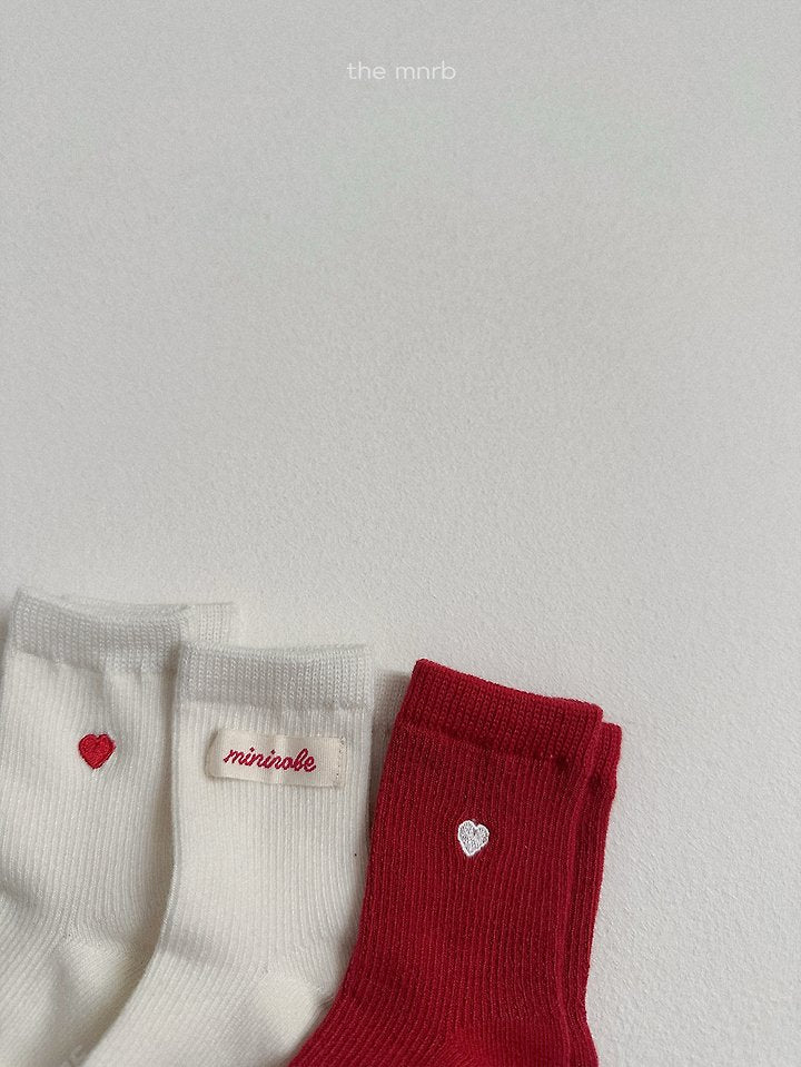 heart logo socks 3 set-minirobe-46