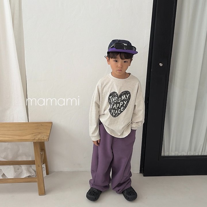 ｜即納｜●(KIDS)Happy heart T / mamami-a048