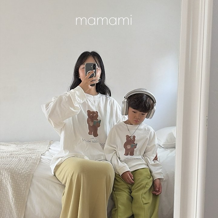 Book Bear T-Shirt(+adult)-mamami-16