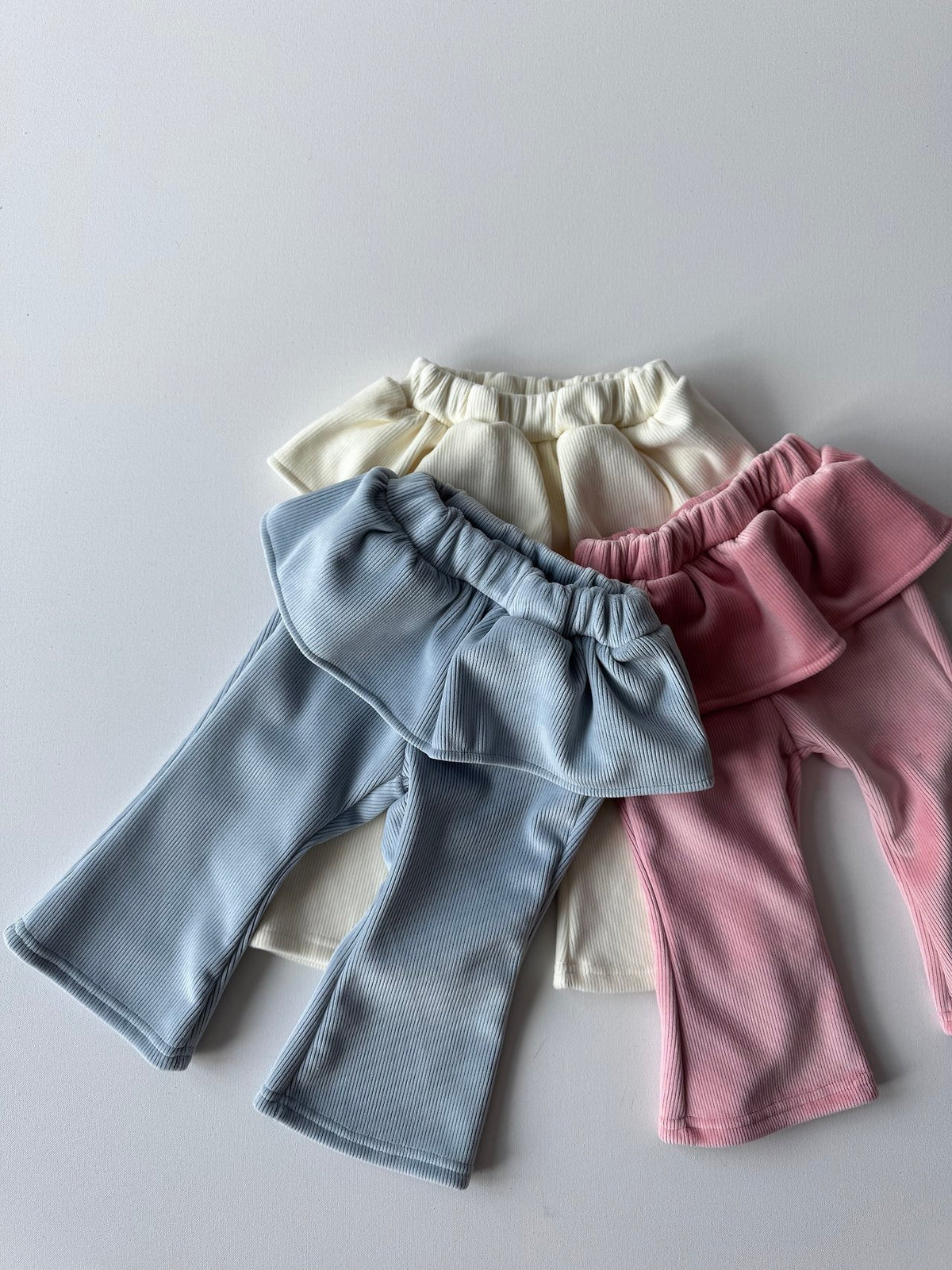 Mink Ribbed Frill Bootcut Pants-lepetitmot-19