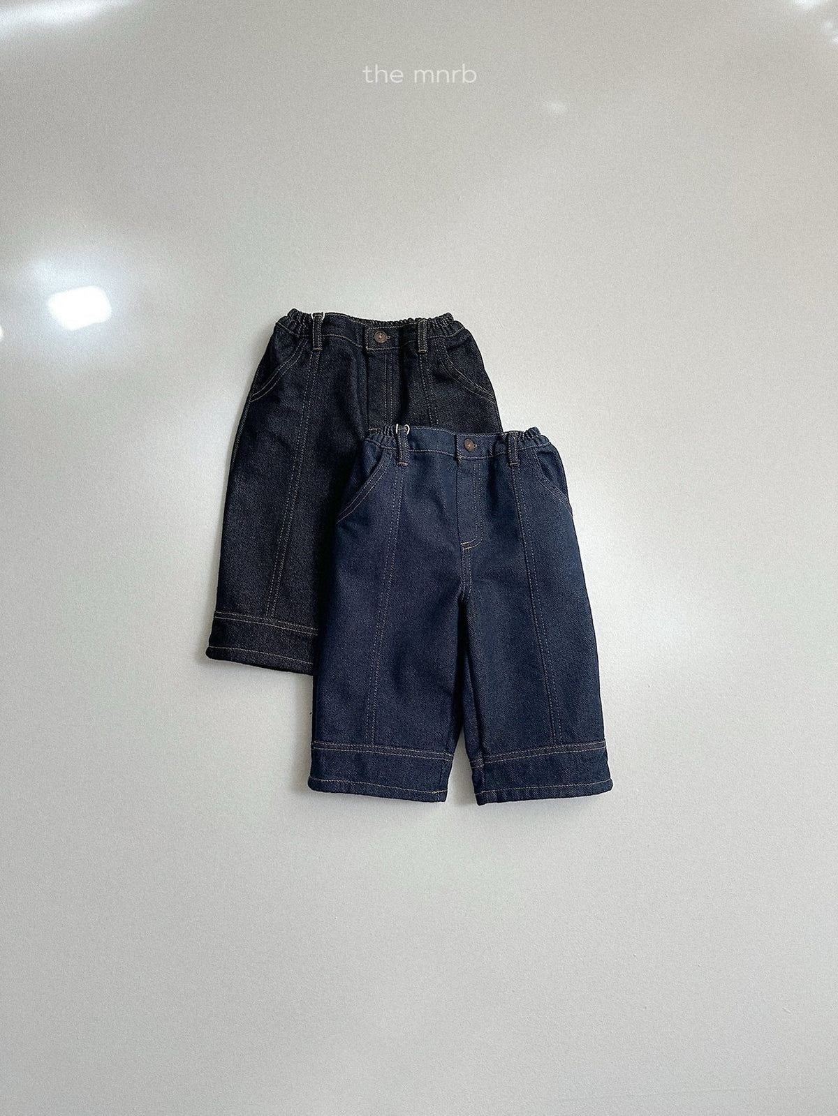 Non-Fade Panel Denim Pants-minirobe-26