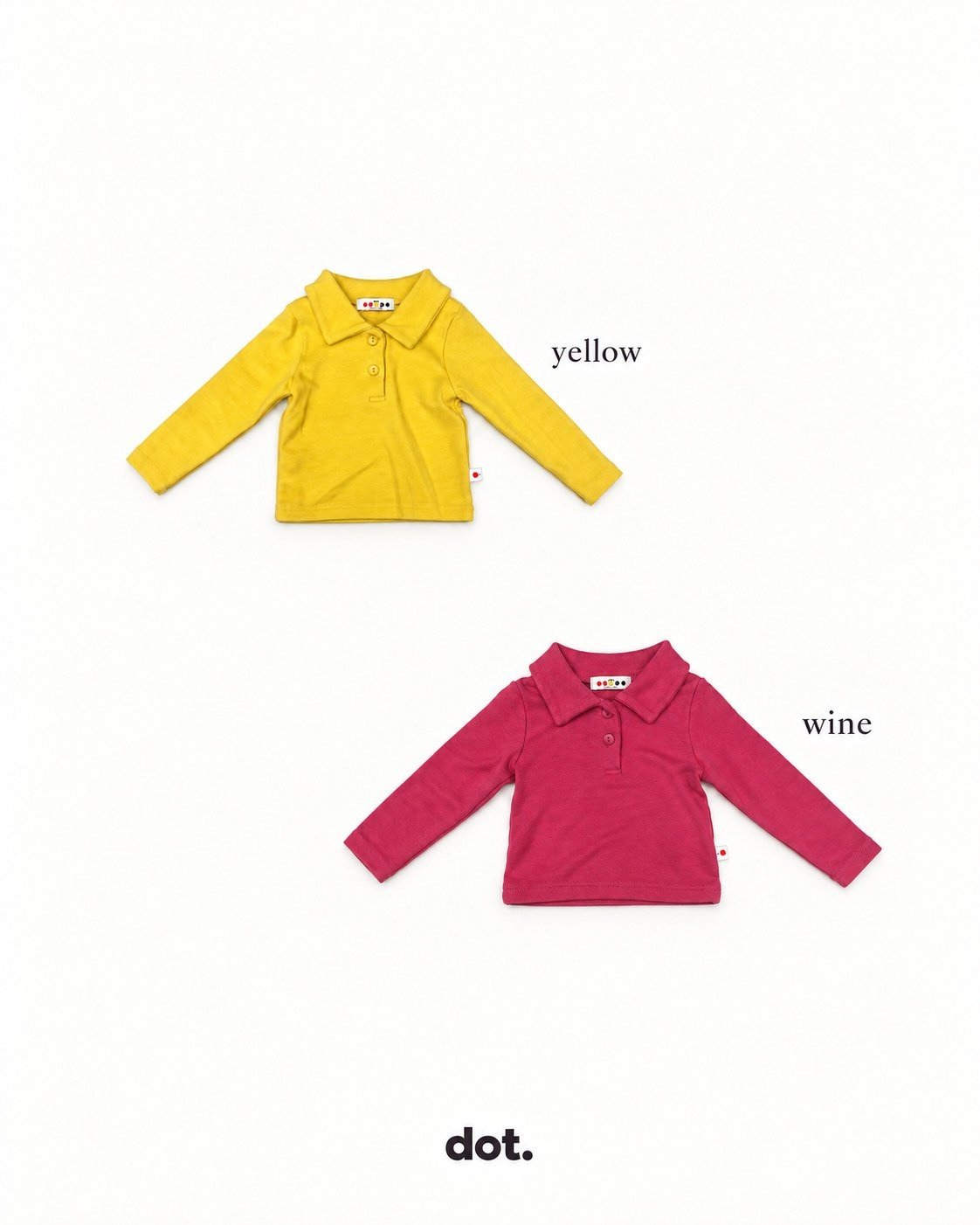 Double-Sided Peach Stretch Collared Tee-dot.-18