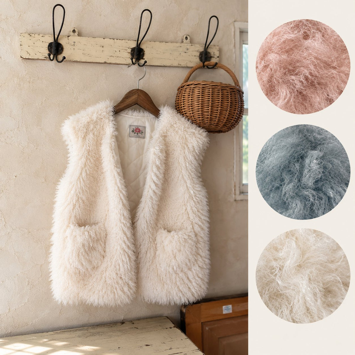 Shirley Shearling Fur Vest-OREN-18