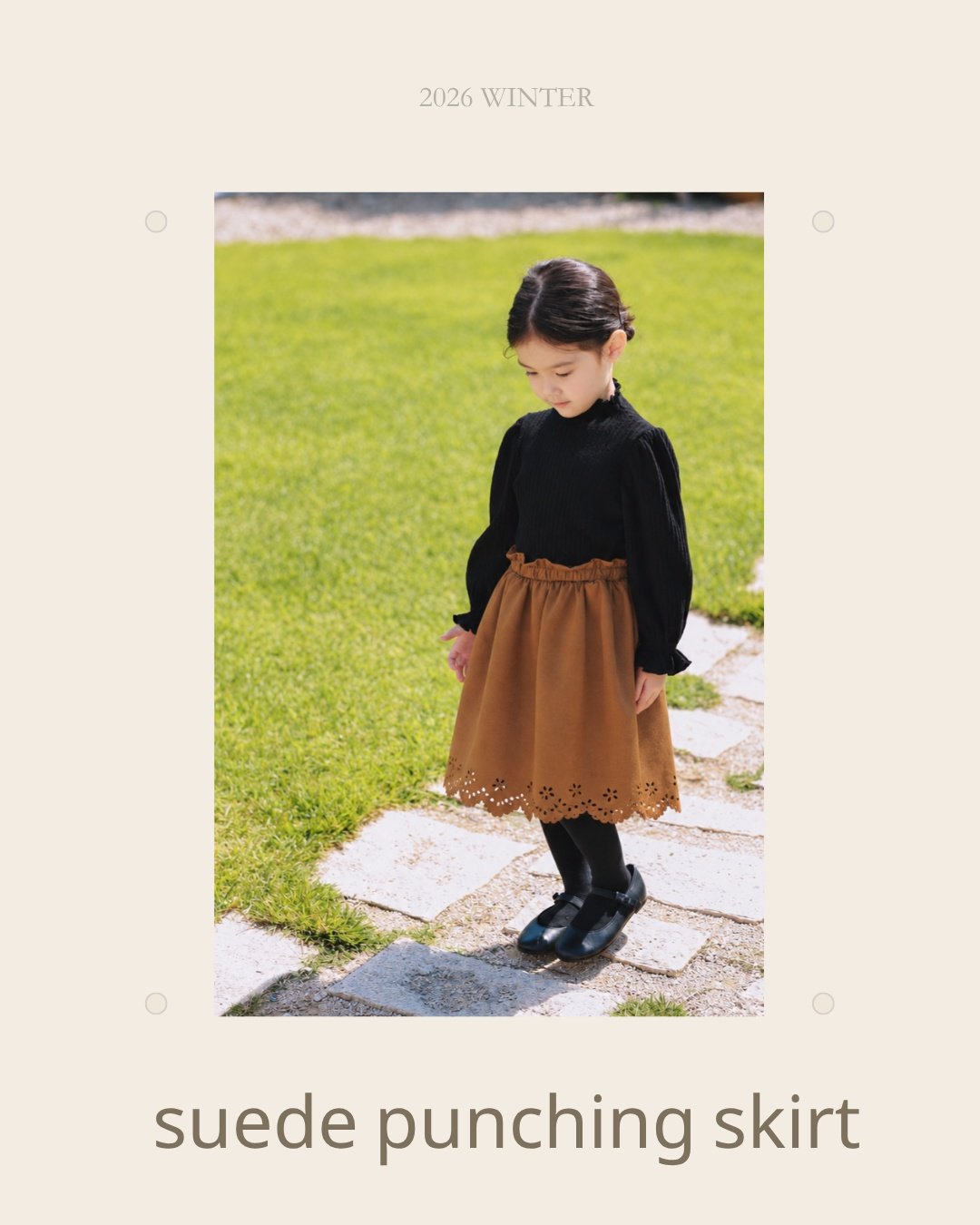 Suede Punching Skirt-mon atelier-4