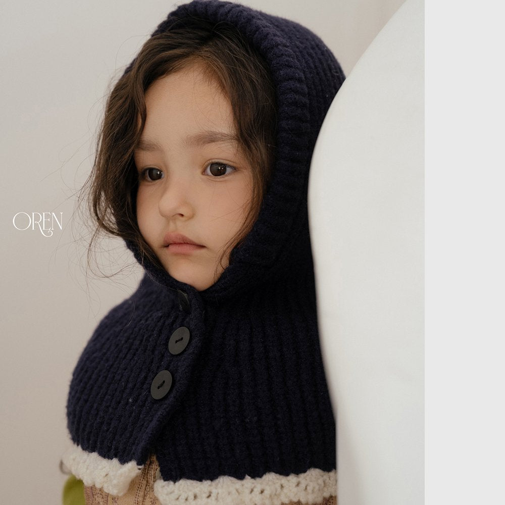 Color-Block Cape Balaclava-OREN-32
