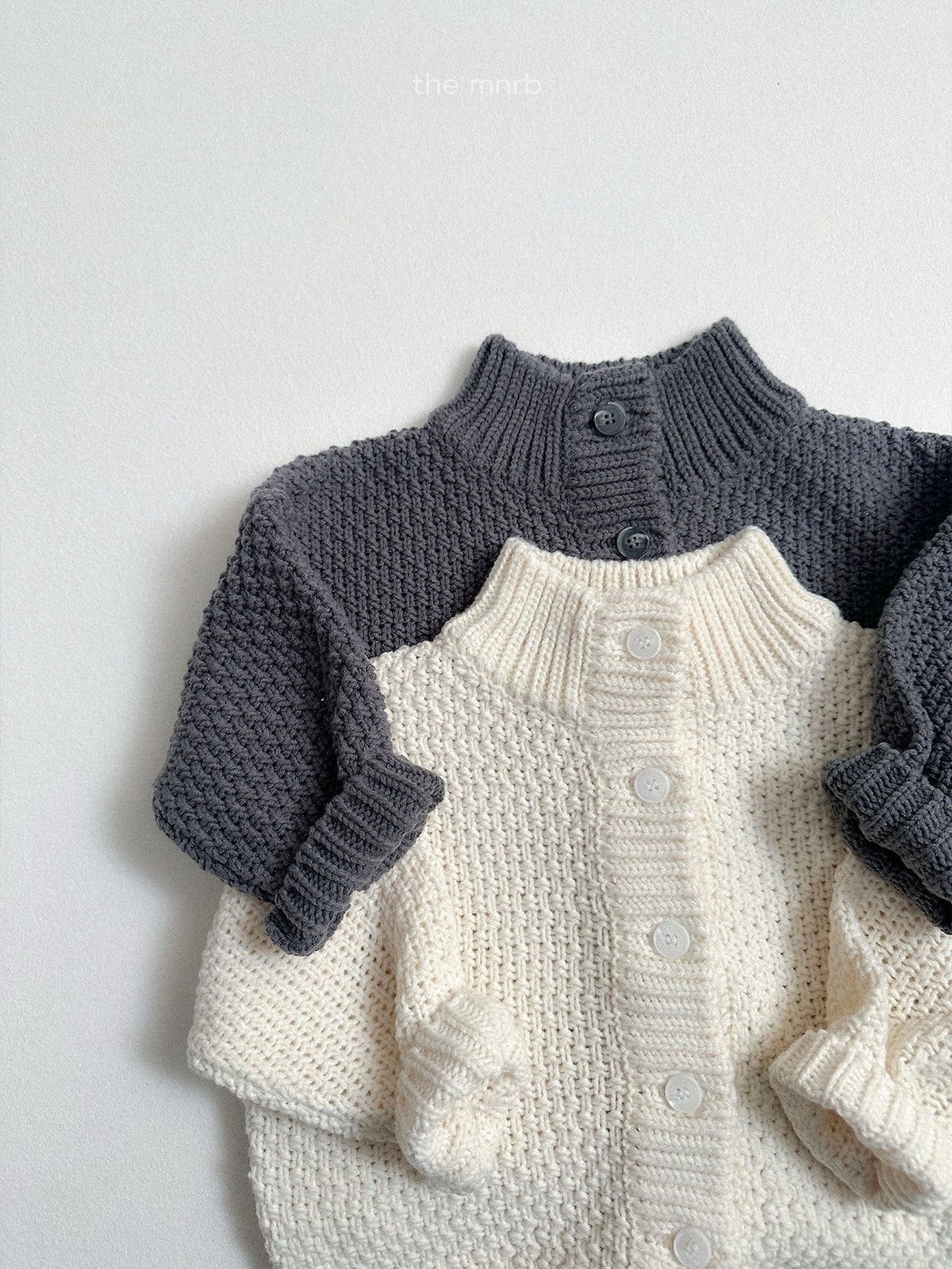 Waffle High-Neck Cardigan-minirobe-36