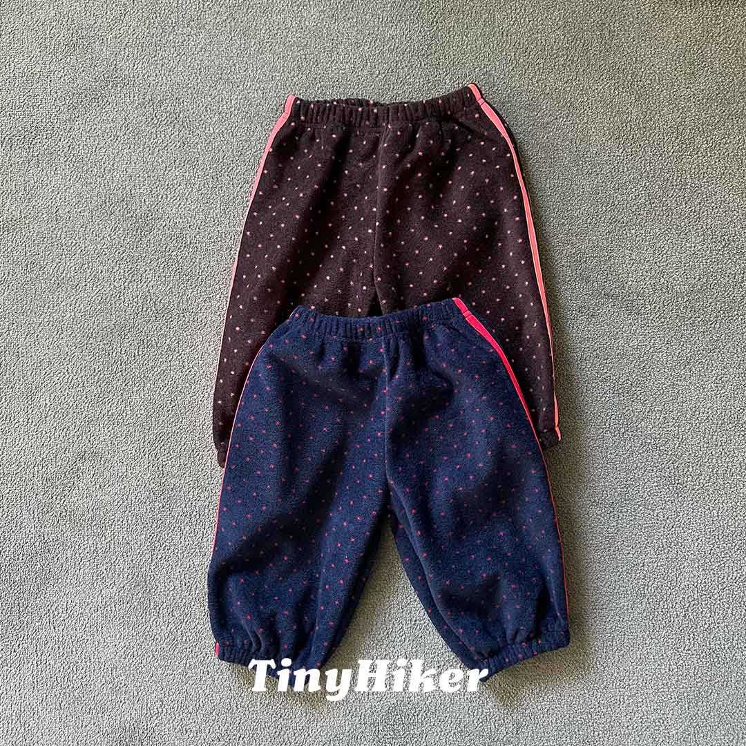 Petite Dot Fleece Pants-TinyHiker-19