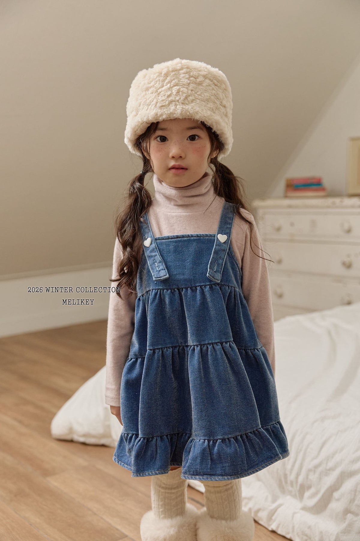 Cancan Velvet Denim Dress-Melikey-43