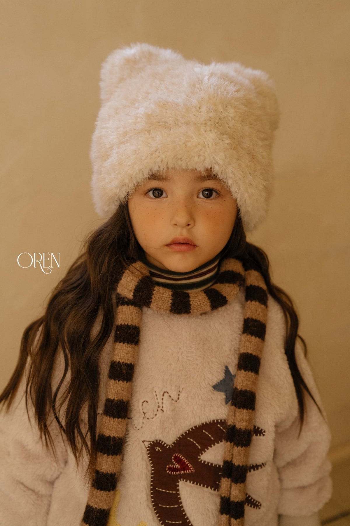 Cat Faux Fur Beanie-OREN-7