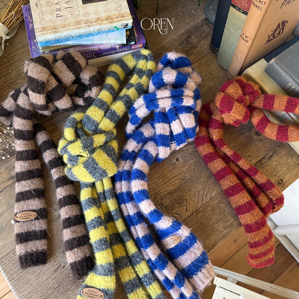 Ambre Stripe Scarf-OREN-4