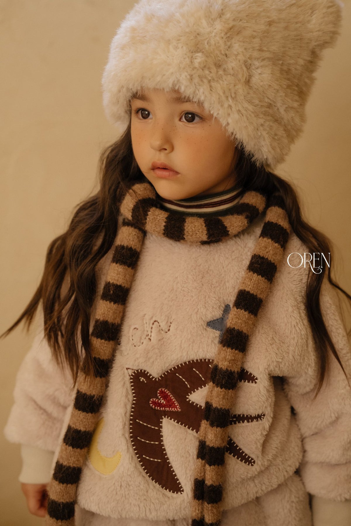 Ambre Stripe Scarf-OREN-4