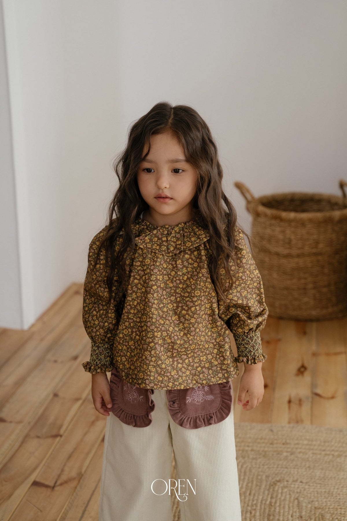 Rib Frill Blouse-OREN-33