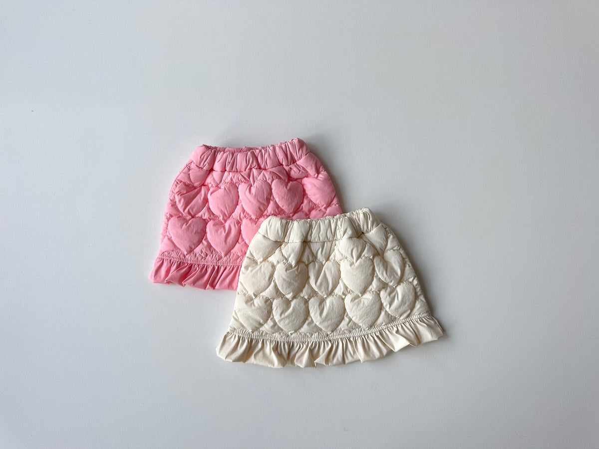 Heart Quilted Frill Skirt-lepetitmot-1