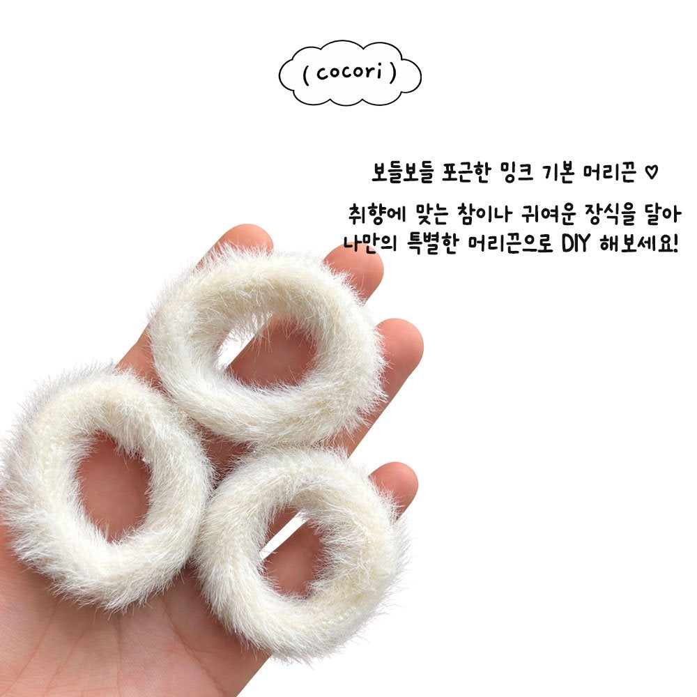 Mink Basic Hair Ties (10-Piece Set)-COCORI by nightbebe-19