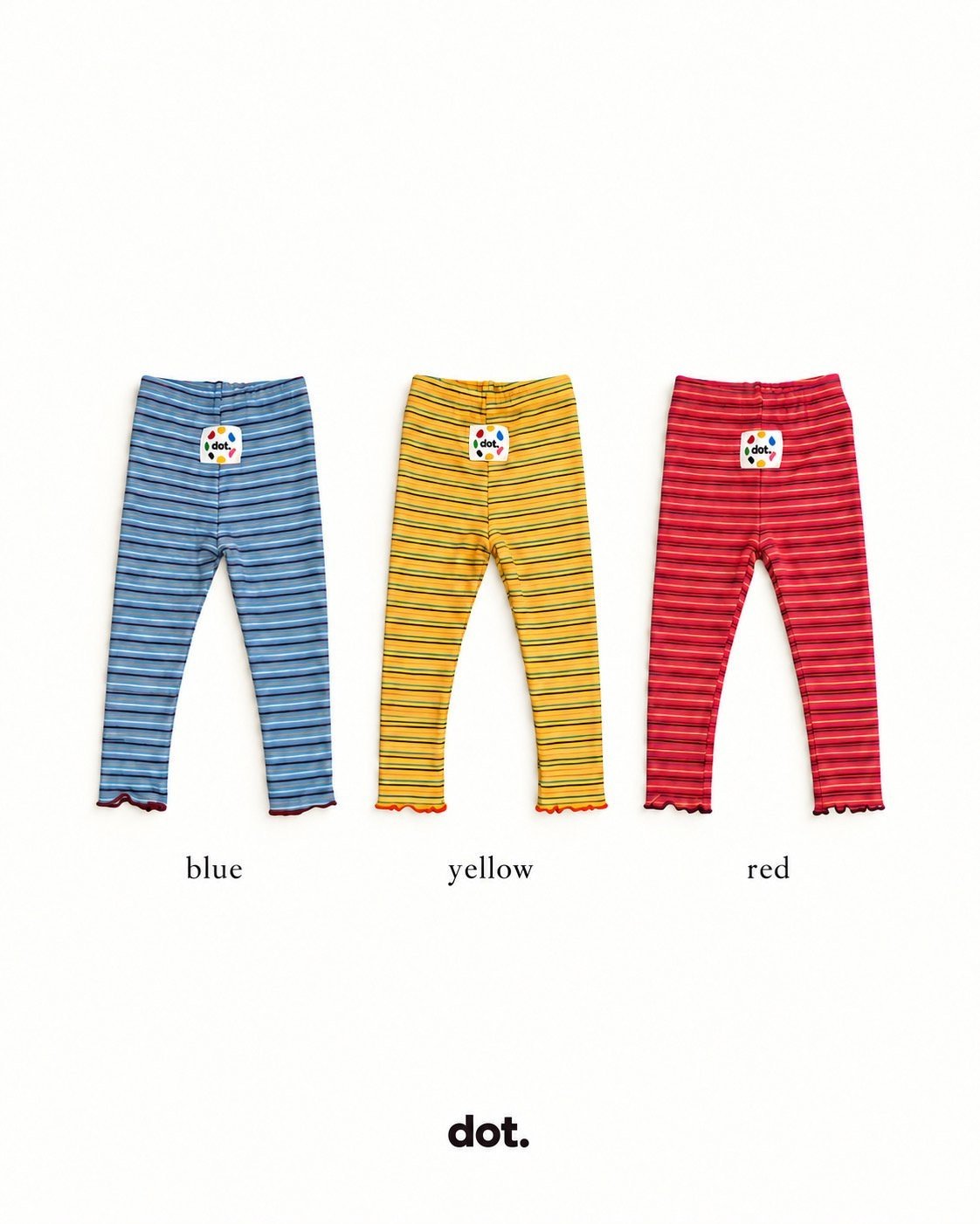 Ppapi Stripe Peach-Brushed Leggings-dot.-10