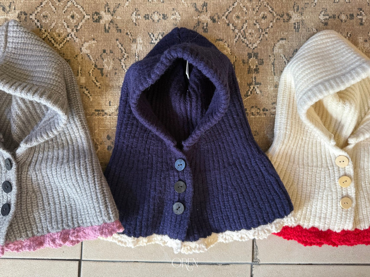 Color-Block Cape Balaclava-OREN-32