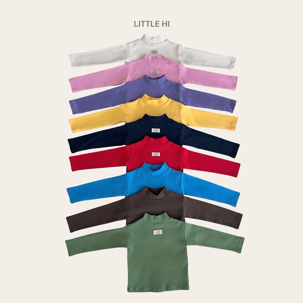 Lollipop Peach Turtleneck Top-LITTLE HI-24