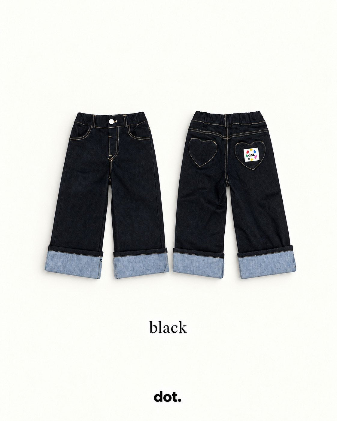 Roll-Up Fleece-Lined Stretch Jeans-dot.-11