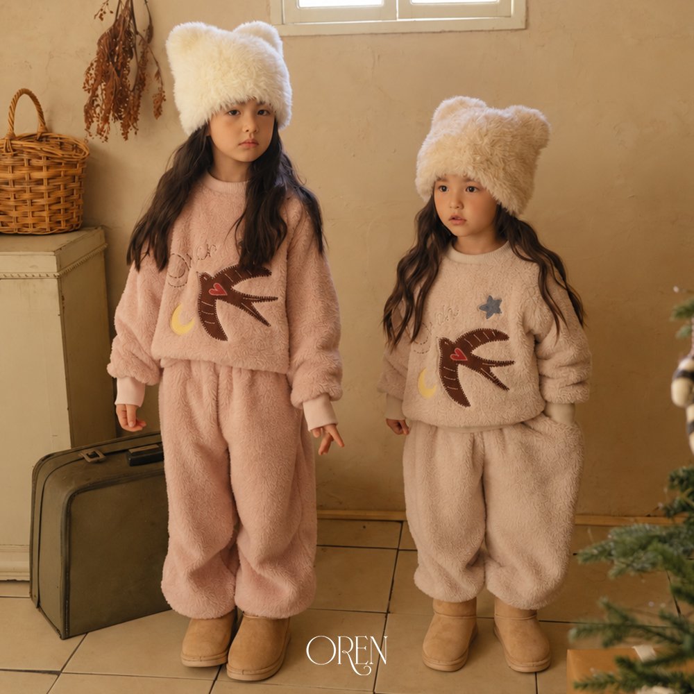 Mongle Bear Two-Piece Set-OREN-5