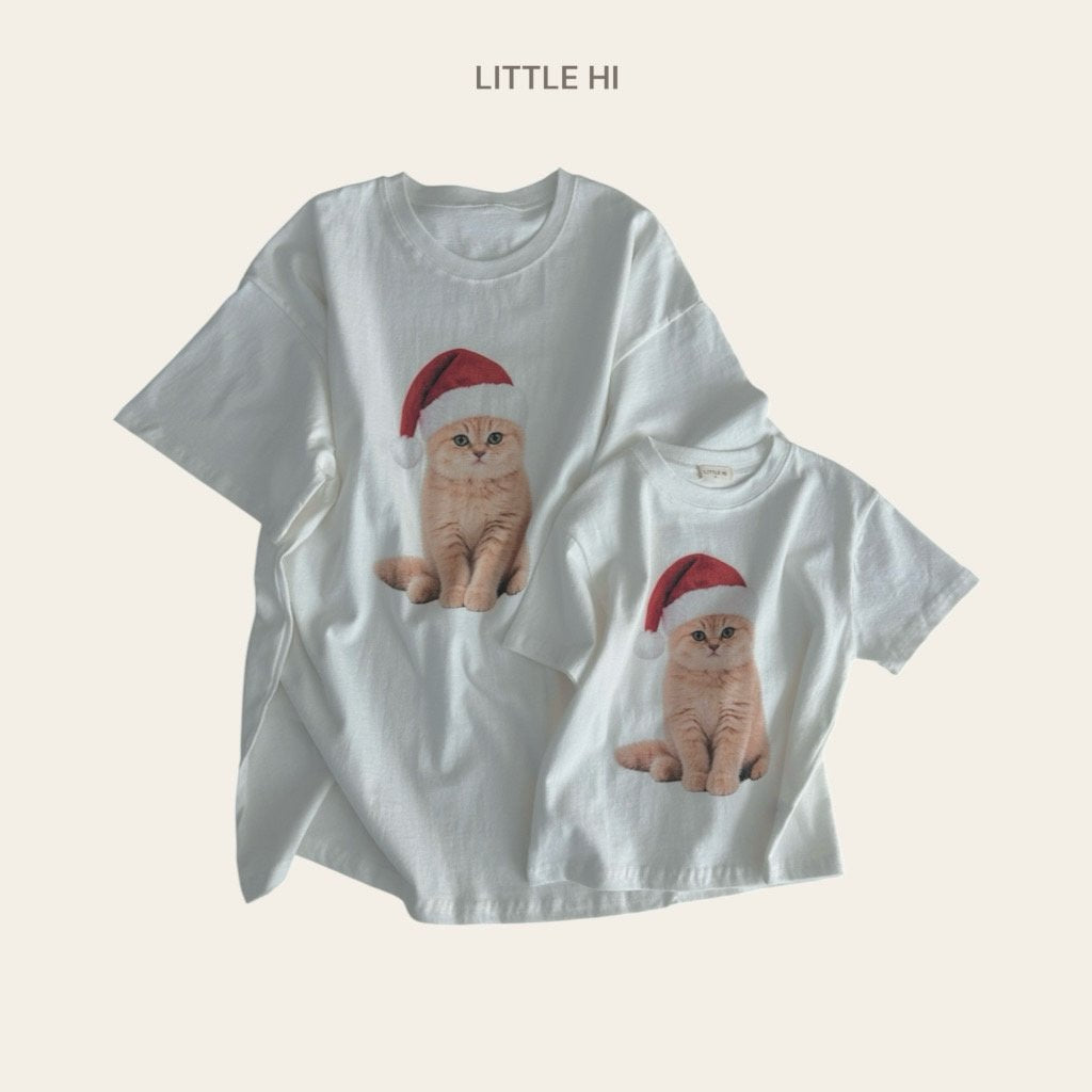 Merry Cat Peach Tee-LITTLE HI-12
