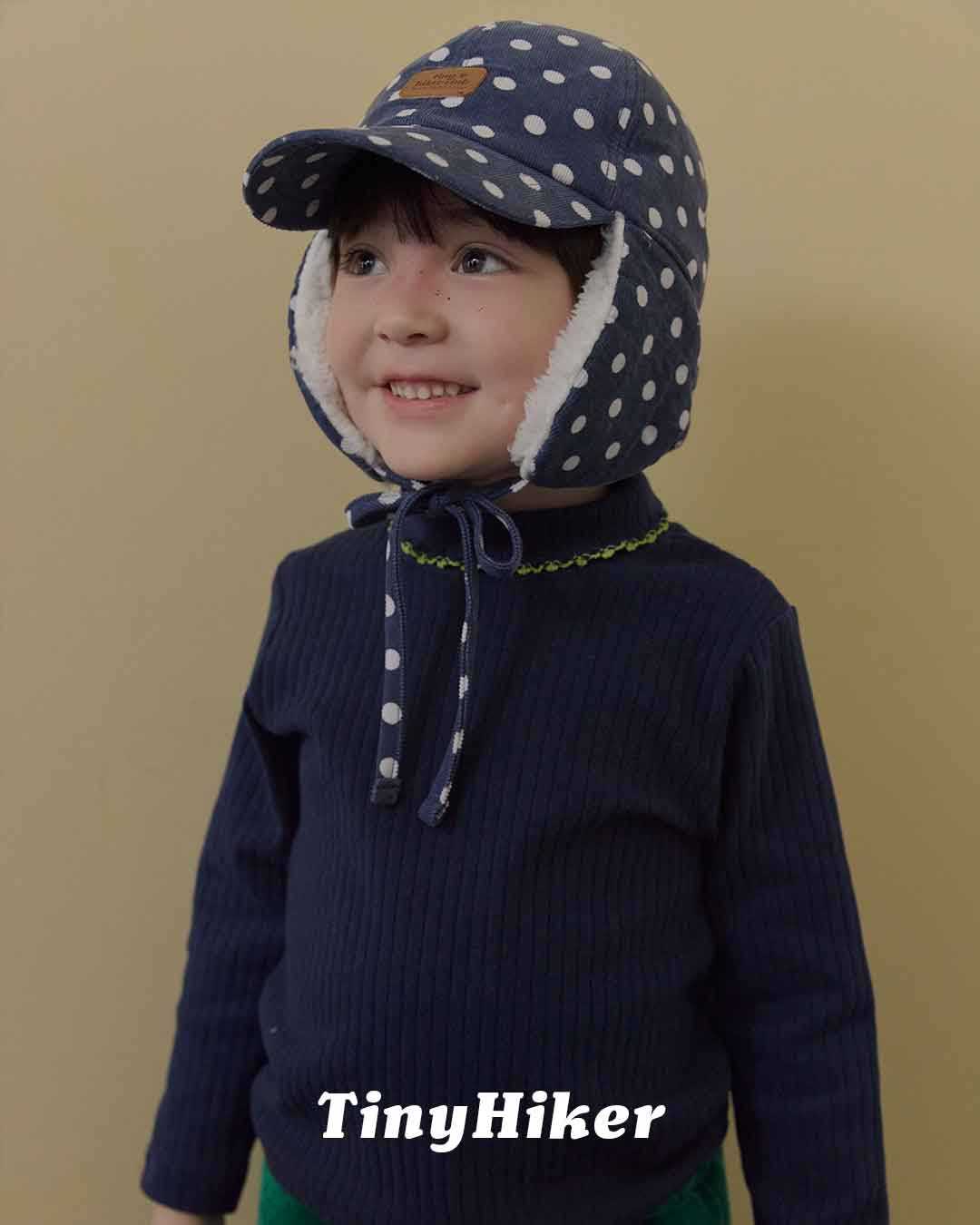Dot Earflap Corduroy Cap-TinyHiker-39