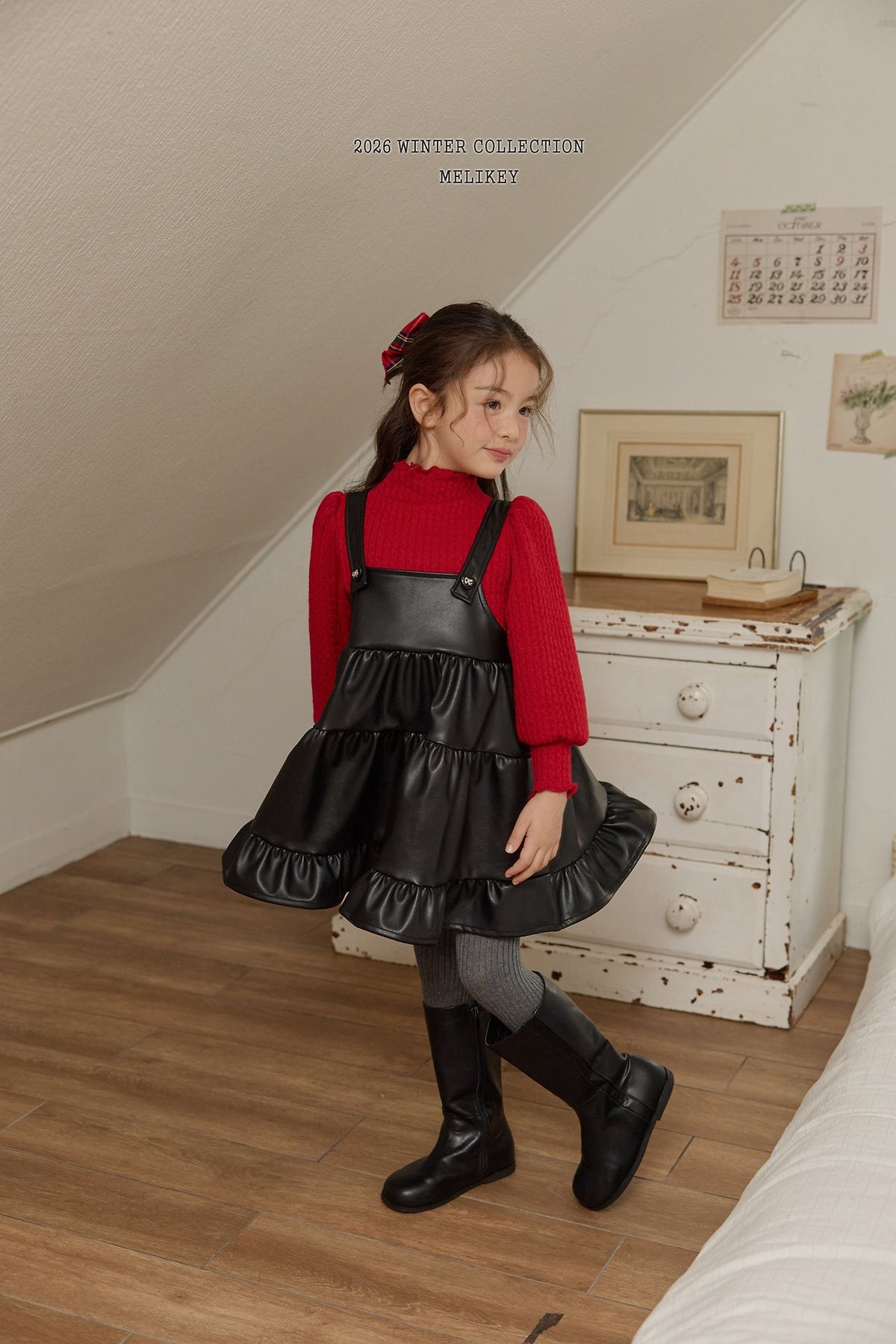 Chic Leather CanCan Dress-Melikey-44